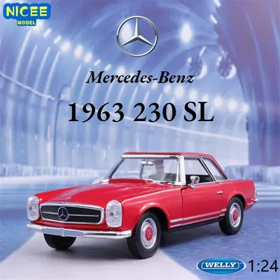 WELLY 1:24 1963 Mercedes-Benz 230 SL High Simulation Diecast Car Metal  Alloy Model Car Children's toys collection gifts B139 - AliExpress
