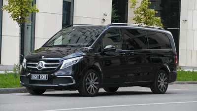 Аренда минивэна Mercedes-Benz V-class Extra Long 7 мест черный с водителем  в Москве, цена от 3000 р/ч