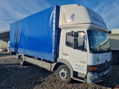 Mercedes Atego 815 med Tipp og Kran for sale. Retrade offers used machines,  vehicles, equipment and surplus material online. Place your bid now!