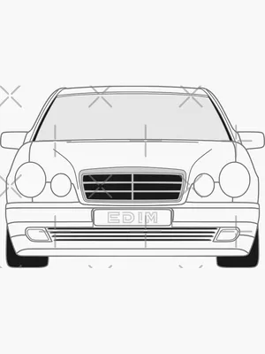 Mercedes W210 black lines\" Art Print for Sale by EdimDesign | Redbubble
