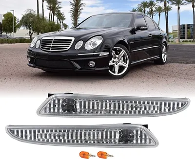 Front Bumper Grille Grill fit for Mercedes Benz W211 E350 500 07-09 AMG  Gloss Black - Walmart.com