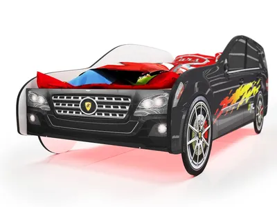 Кровать-машина КарлСон Roadster Мерседес, с подъемным механизмом, с  подсветкой дна и фар белый, р. купить в детском интернет-магазине ВотОнЯ по  выгодной цене.