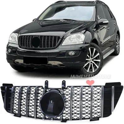 Front Grille Grill Fit For Mercedes ML-Class W164 2005-2008 AMG Style  Chrome/Black | SHEIN USA