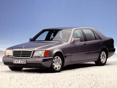 A mercedes benz w140 with lowered suspesion and a widebody kit on Craiyon