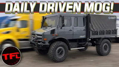 Arnold Schwarzenegger gets the keys to a $250,000 Mercedes Unimog