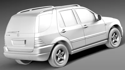 1998 Mercedes-Benz M-Class W163 SUV v2 blueprints free - Outlines