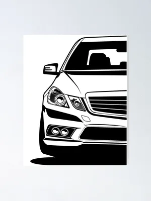 W212 E Class\" Poster for Sale by BlueRoller | Redbubble
