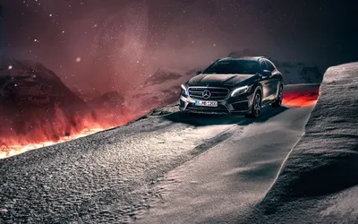 Зима, снег, лес, природа, ночь, Mercedes:) — Mercedes-Benz C-class (W204),  1,8 л, 2011 года | фотография | DRIVE2