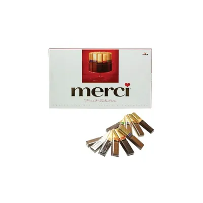 Купить Коробка конфет Merci ассорти с начинкой и без начинки в Краснодаре с  доставкой на дом от Vanilla