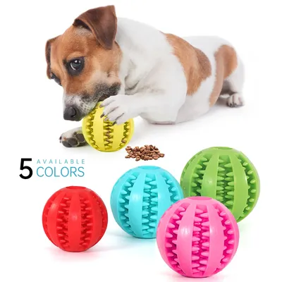 Игрушки для собак, мяч, интерактивные игрушки для собак, жевательные  игрушки для чистки зубов, эластичные маленькие большие разноцветные игрушки  для домашних животных | AliExpress