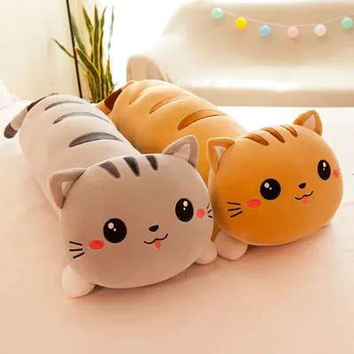 Вязаная мягкая игрушка котик для ребенка