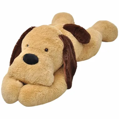 Купить мягкая игрушка собака большая из натурального меха кролика рекс  барон шиншилла онлайн