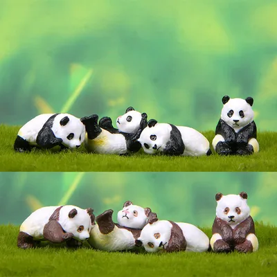 милая панда панда спит бамбук мультяшном стиле, png | PNGWing