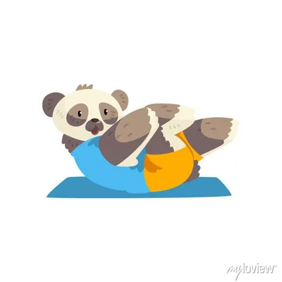 Милая панда ест мороженое; на фоне…» — создано в Шедевруме