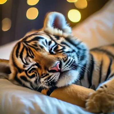 Мультфильм милый тигр изолирован на белом фоне . Векторное изображение  ©alenaohneva 138528660