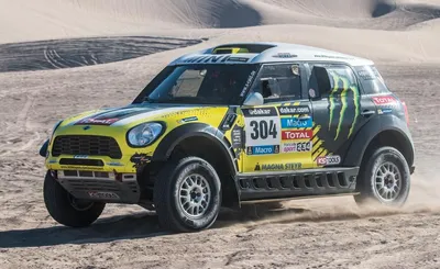 Explore the Powerful Mini Cooper Countryman ALL4 Racing Dakar Rally Car