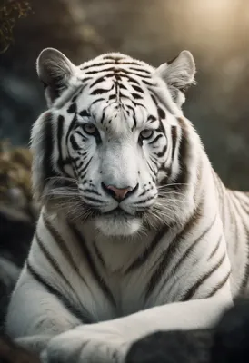 Белый тигр арт - 62 фото