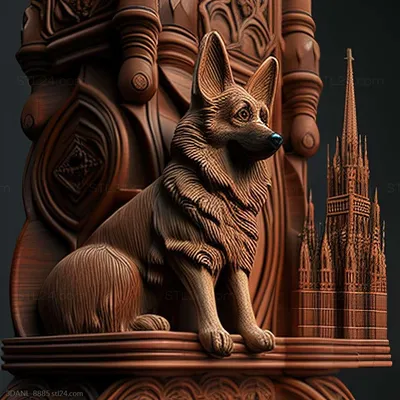 Animals - Московская сторожевая собака, 3DANL_78203 | 3D модель для ЧПУ  станка