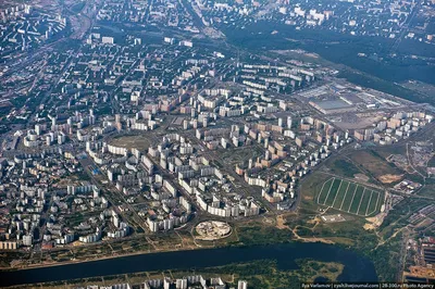 Порция Москвы с высоты самолета