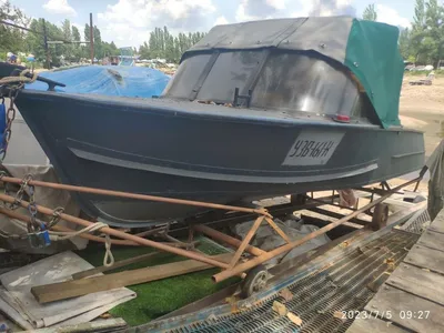 Общий вид лодки МКМ - картинка из статьи «Дюралевая лодка «МКМ» для  крупносерийного производства» - Barque.ru