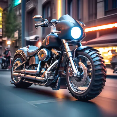 Роскошь и элегантность Мотоцикла Harley Davidson на фото
