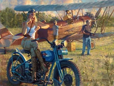 Арт-фото мотоцикла Harley Davidson в 4K качестве