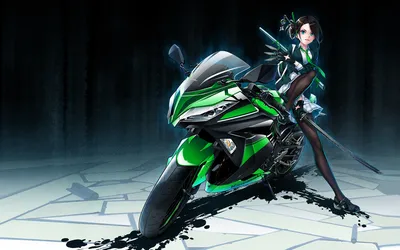 Рисунок Мотоцикла Kawasaki Ninja в хорошем качестве