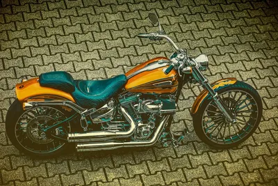 Фото арт мотоцикла Harley Davidson на рабочий стол в стиле Mac