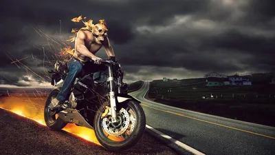 Бесплатные изображения мотоцикла призрачного гонщика
