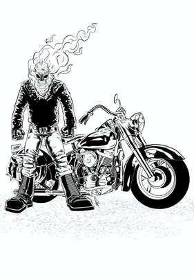 Картинка мотоцикла призрачного гонщика в высоком качестве