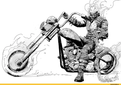 Рисунок мотоцикла призрачного гонщика в HD качестве