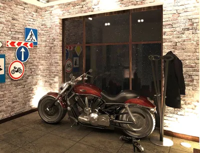 Воплощение мечты: фотография мотоцикла в домашней обстановке, напоминающая о свободе