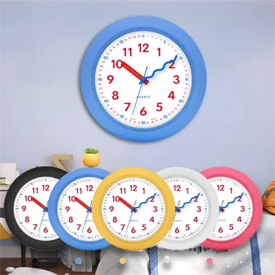 Мультяшные настенные часы с облаками и звездами, бесшумные домашние часы  для кафе, офиса, настенные декоративные часы для кухни, настенные большие  настенные часы 25 см | AliExpress