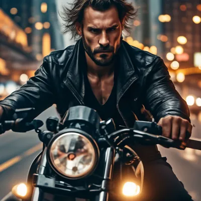 Уникальные изображения мужчины на мотоцикле