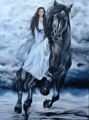 Красивый мужчина на коне с шикарной…» — создано в Шедевруме