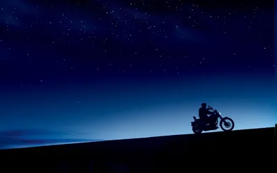 Фото На мотоцикле ночью в хорошем качестве, без водяных знаков