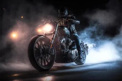 Очарование темноты и скорости на фото с мотоцикла