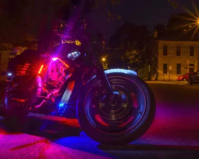 Свобода и страсть на мотоцикле: фото с ночной поездки