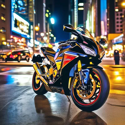 Игры света и теней: фото на мотоцикле в темноте