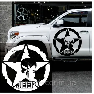 Стикер (наклейка) Jeep прямоугольник