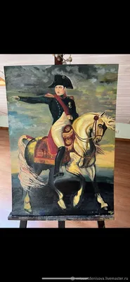 Купить серебряную фигуру \"Наполеон на коне\" ручной работы в Украине