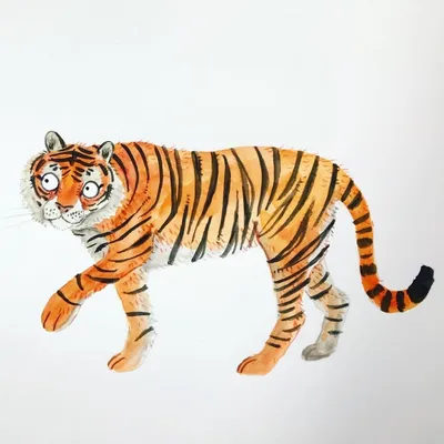 Нарисованный тигр фото 
