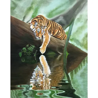 Картина \"Тигр с тигренком\" | Интернет-магазин картин \"АртФактор\"