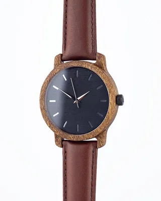 Деревянные наручные часы, дерево - сапеле | iWoody.ru