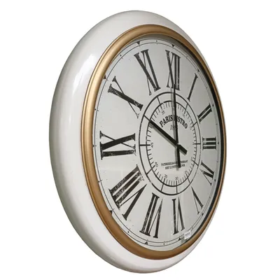 Пластиковые настенные часы под нанесение - цвет белый, материал пластик  (UCO-WR-10240RW-N1) - купить оптом | Адверти