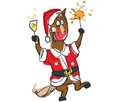 ᐉ Фигурка новогодняя Лошадь-качалка подстареное коричневое седло (4841)