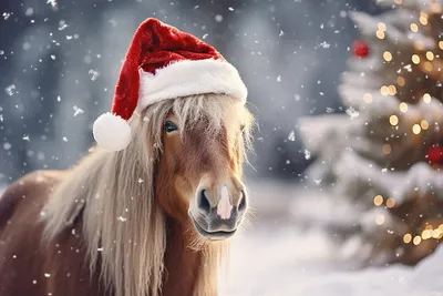 Лошадь новогоднее украшение, конь, лошадь, животные png | PNGEgg
