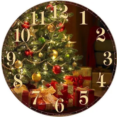 Новогодние часы — поделка на Новый год своими руками с детьми в дет… | Идеи  рождественских украшений, Рождественское художественное оформление,  Рождественские узоры