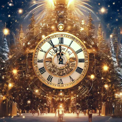 Новогодние часы» — создано в Шедевруме