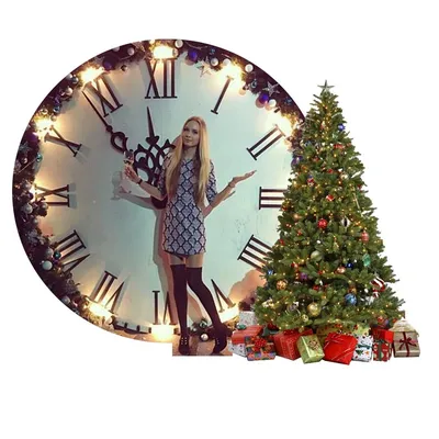 Новогодние Часы — стоковая векторная графика и другие изображения на тему  12 часов - 12 часов, 2015, Абстрактный - iStock